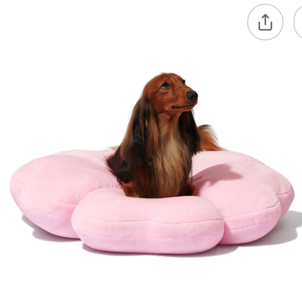 Treska Pink Flower Cat Dog Pillow - Pet Bed Cat